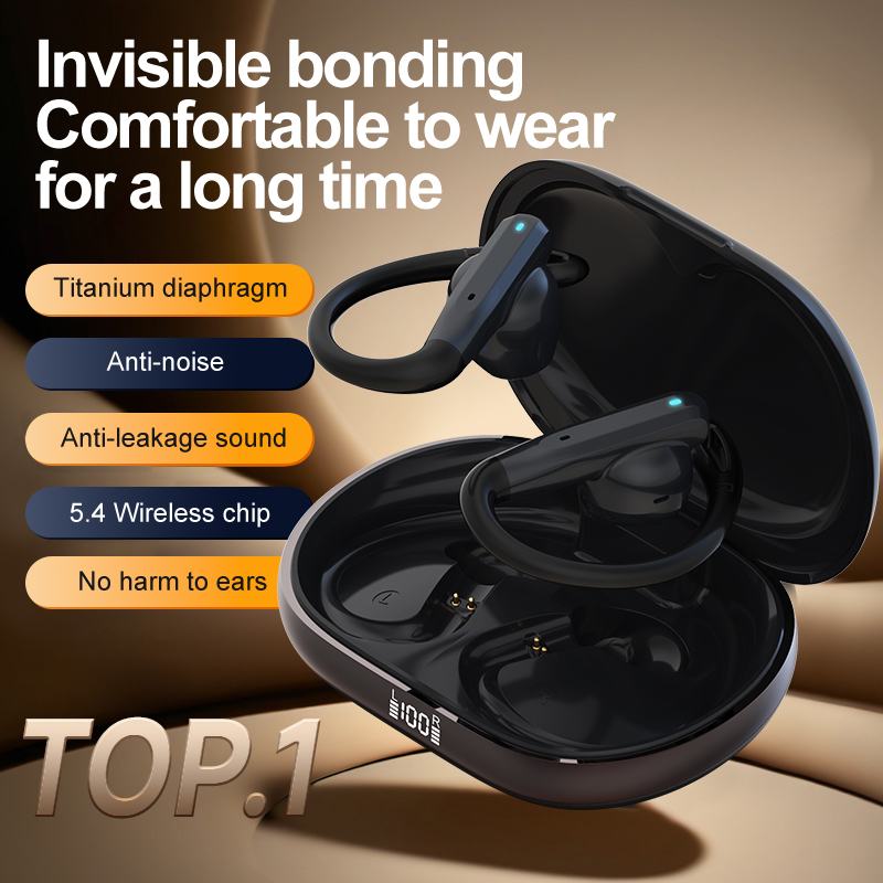 Wireless Earbuds Case - 最新のヘッドホンTWSデュアルマイクENC OWSハンズフリーワイヤレスオープンイヤーノイズリダクションランニングスポーツイヤホンAudifonos