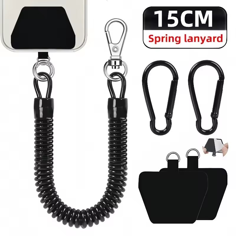 Phone Accessories And Electronics - 盗難防止伸縮式スプリングランヤード、紛失防止リストセーフティテザー、携帯電話アクセサリー用、電話ガスケット、ネックストラップ