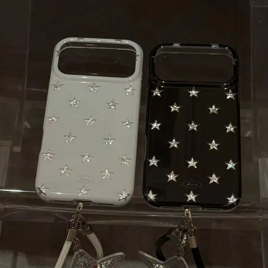 Phone Accessories Display - 韓国風フルスクリーンレーザースターシャイニングフォンケース iPhone Ultra 18 17 AIR
