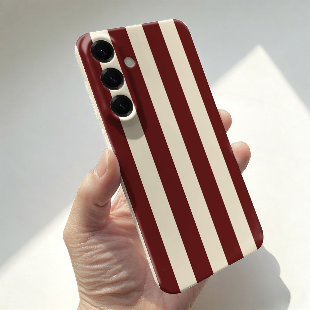 Phone Accessories Red - 赤白ストライプ柄ケース Samsung A55 54 53 52