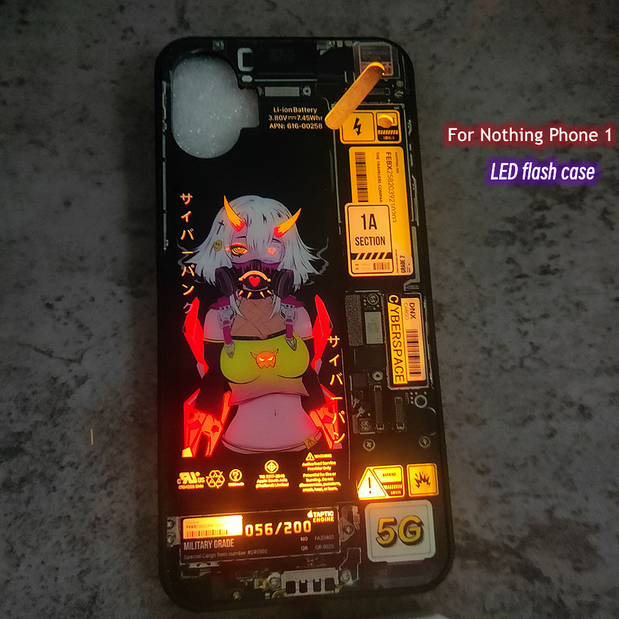 Phone Accessories Nothing - For Nothing Phone 1/2/3用 発光LEDフラッシュケース、For Nothing