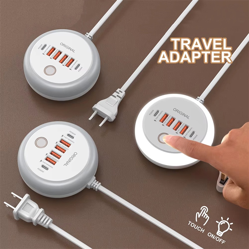Phone Accessories Uk - トラベルUSB充電器 50W マルチポートUSB急速充電器 iPhone、Xiaomi、Huawei、OPPO、Android対応 EU/US/UKプラグ付き携帯電話アダプター