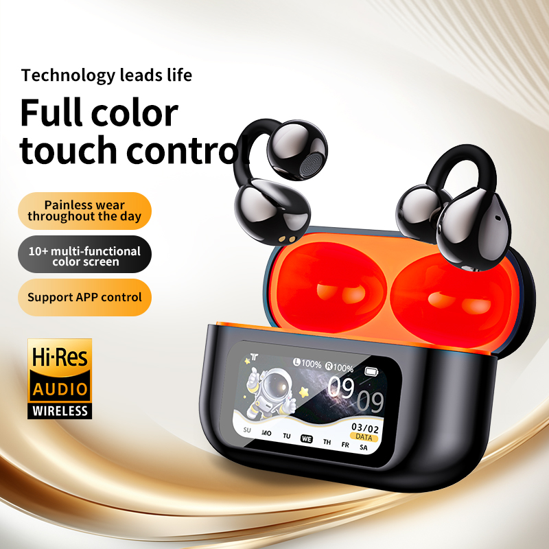 Wireless Earbuds Case - AI翻訳ヘッドホン トゥルーワイヤレスイヤホン LEDパワーディスプレイ搭載 ワイヤレス充電ケース付きイヤホン