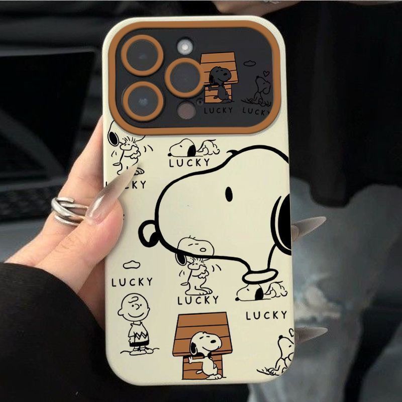 Phone Accessories Box Set - 新しい可愛いアニメ周辺機器 スヌーピー TPU ソフトフォンケース iPhone 16