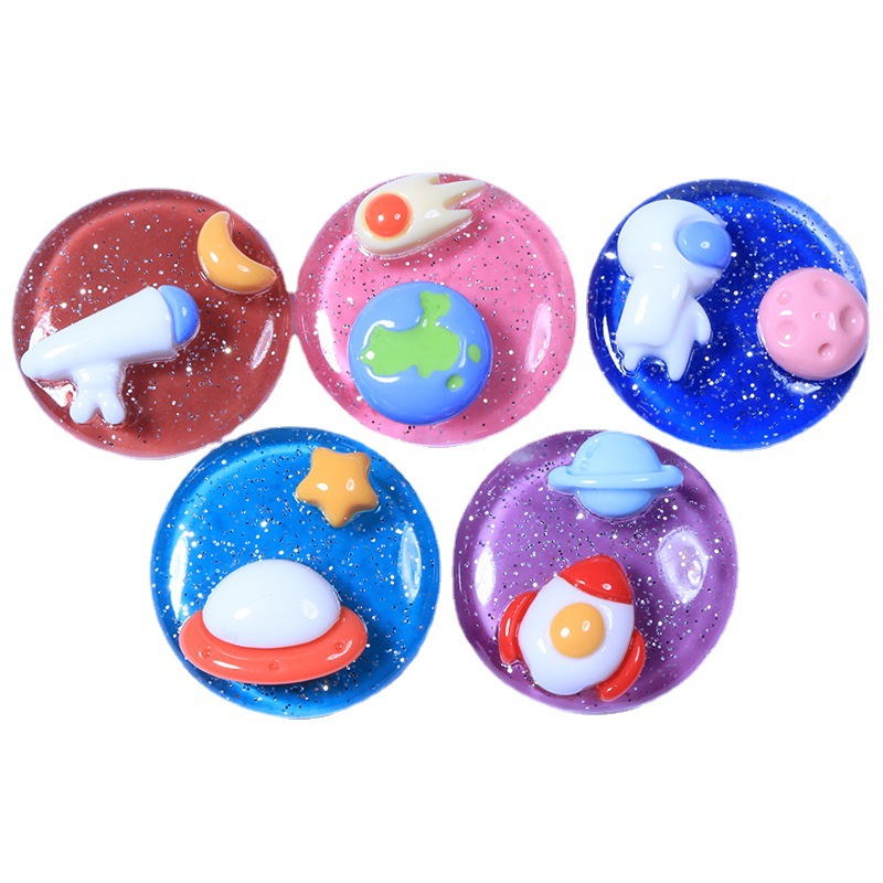 Phone Accessories Wholesale Suppliers - 10 個樹脂宇宙スペースカボションヒラタ DIY ジュエリー作成卸売サプライヤースクラップブック装飾アクセサリー電話用