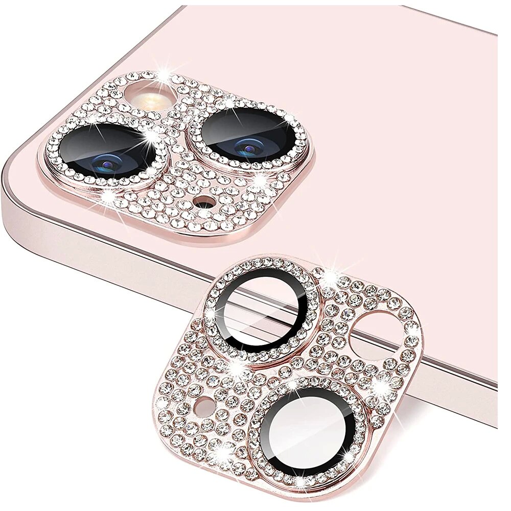 Phone Accessories Box Set - グリッターダイヤモンドカメラレンズプロテクターケースカバー iPhone 15 14 11 12
