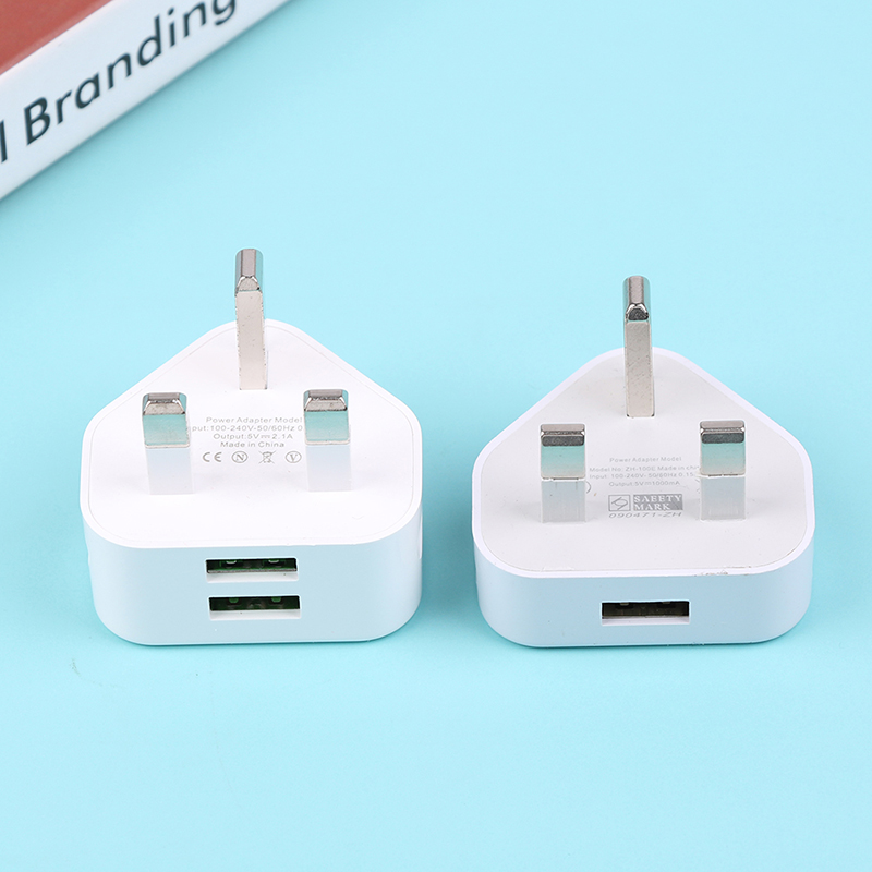 Phone Accessories Uk - ユニバーサル3ピンウォールチャージャー,1または2つのUSBポート,iPhone 11, Samsung, Huawei用の充電アダプター