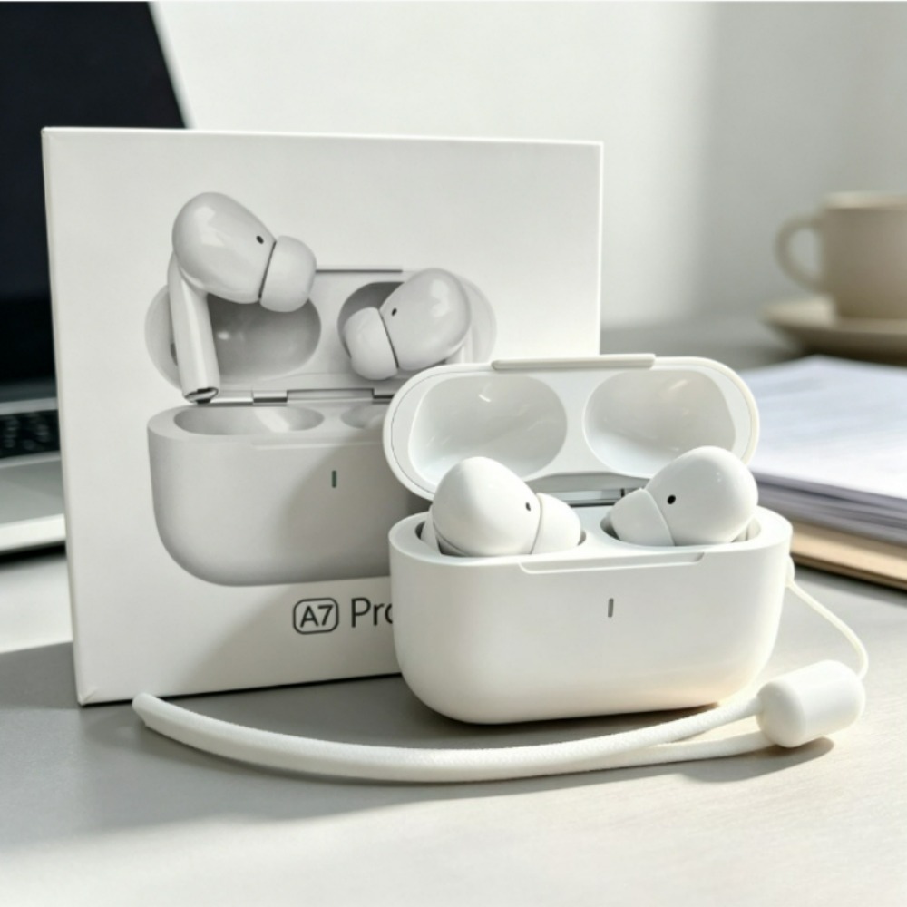 Wireless Earbuds Case - 2028年型 新しいA7 Pro Bluetoothヘッドセット、ワイヤレスイヤホン、スポーツ用防水イヤホン、HiFi音楽対応ヘッドホン、ノイズキャンセリング機能、タッチコントロール