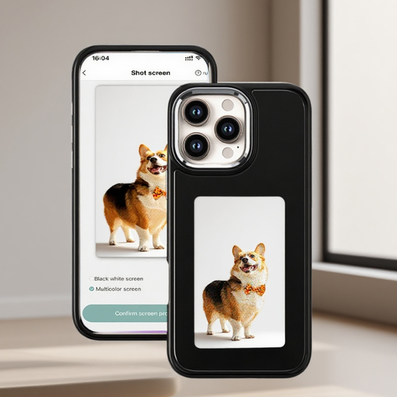 Phone Accessories And Electronics - DIY電子インクスクリーンスマホケース NFC対応 iPhone 15 14 13