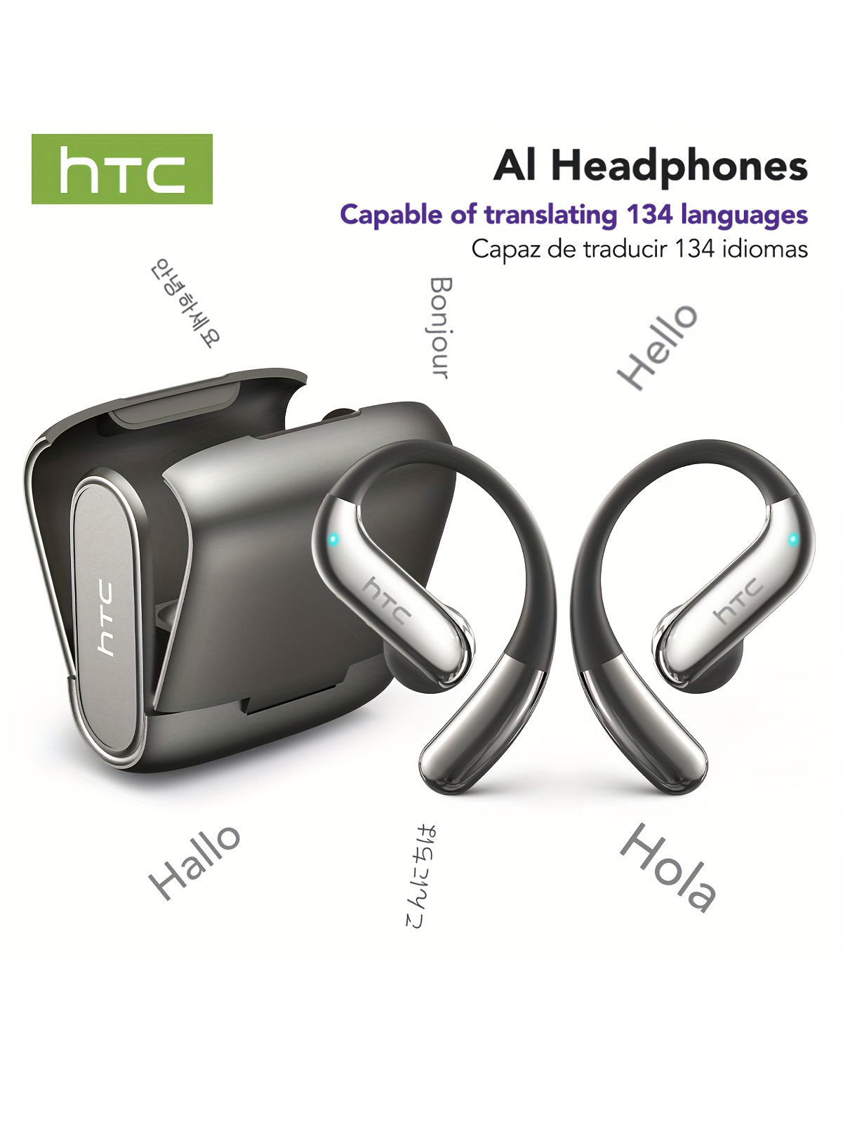 Wireless Earbuds Case - オープンイヤー Bluetooth ヘッドフォン HTC 30 時間再生