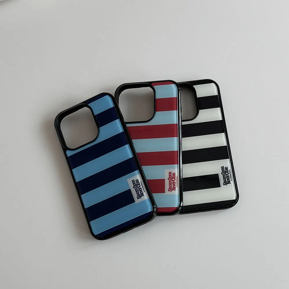 Phone Accessories Display - 韓国の夏らしいフルスクリーンカラフルストライプドロップグルーフォンケース、Samsung Galaxy S23 FE、S24 PLUS、S25 ULTRA、S26