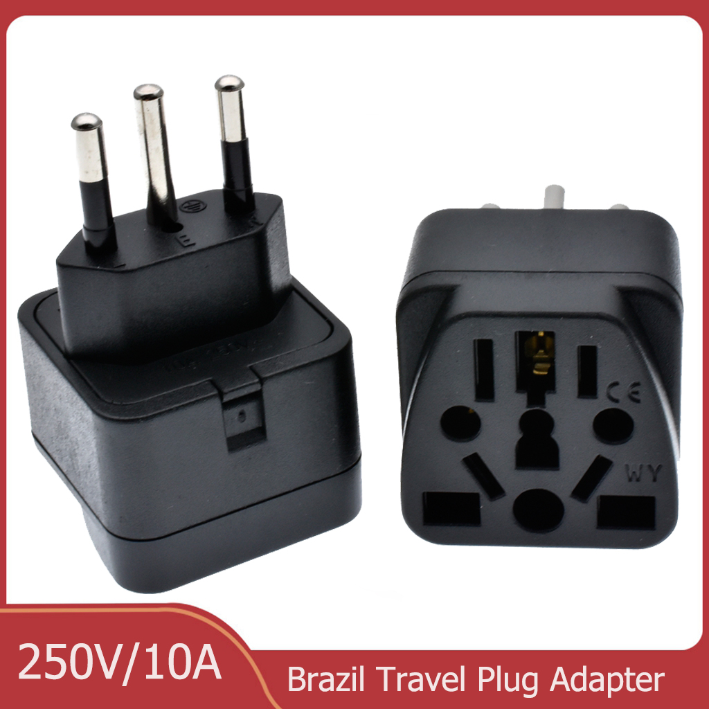 Phone Accessories Uk - ユニバーサルブラジルプラグアダプタ 3 ピン EU ユーロ AU