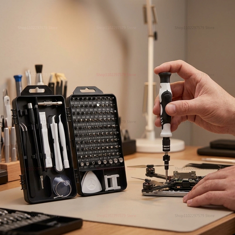 Phone Accessories Highpoint - 115種類の機能が備わった多機能電子機器用ドライバーセット。パソコン、携帯電話、家庭用、絶縁作業、手芸などに使える超軽量の修理工具。