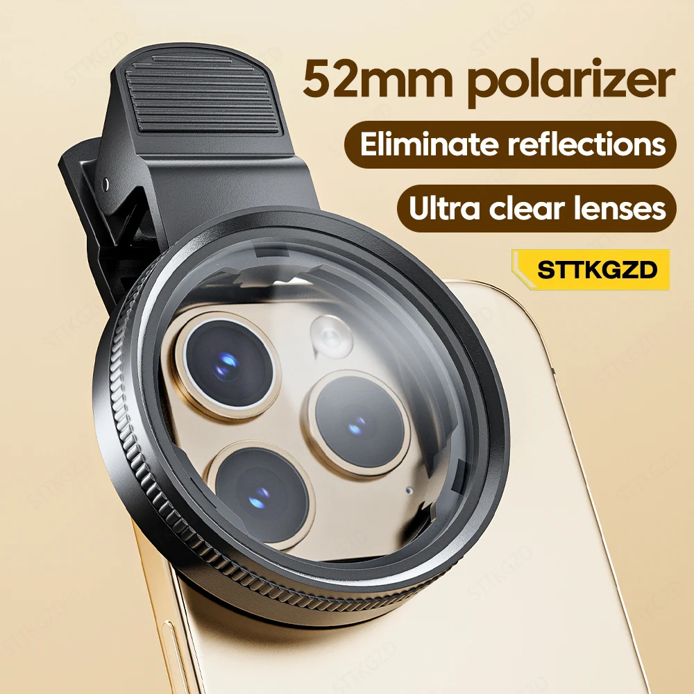 Phone Accessories And Electronics - 新しい52mm CPL携帯電話レンズフィルターレンズクリップカメラアクセサリー円偏光フィルター Canon Nikon全スマートフォン対応