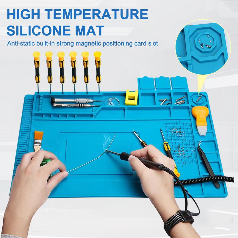 帯電防止シリコン耐熱テーブルマット 磁気断熱シリコンマット  - Phone Accessories Repair のレビューと価格