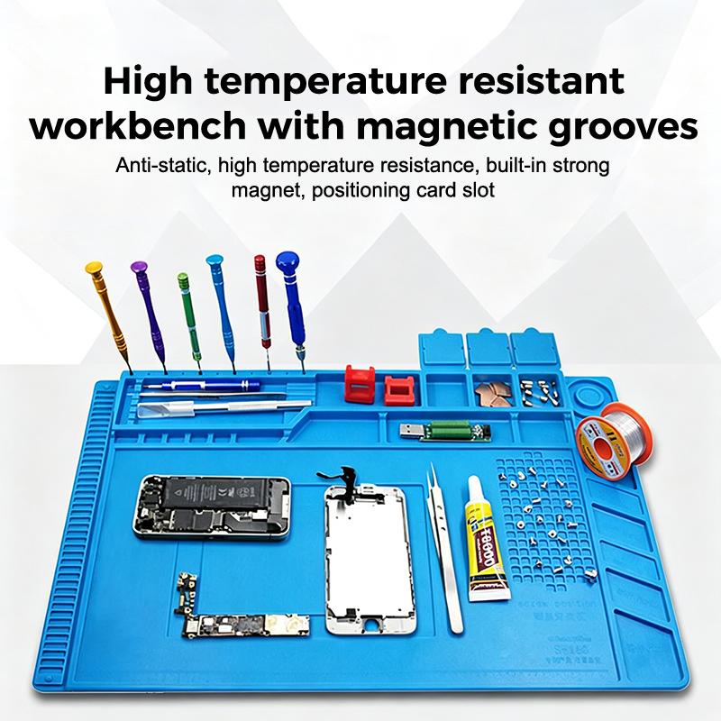 帯電防止シリコン耐熱テーブルマット 磁気断熱シリコンマット  - Phone Accessories Repair のレビューと価格