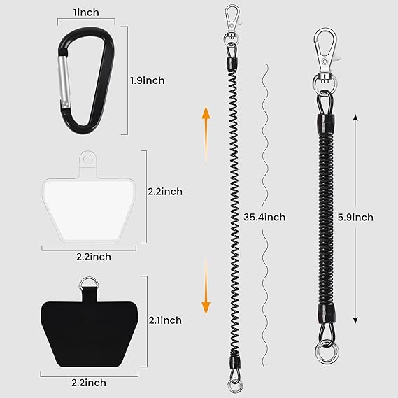 盗難防止伸縮式スプリングランヤード、紛失防止リストセーフティ - Phone Accessories And Electronics のレビューと価格
