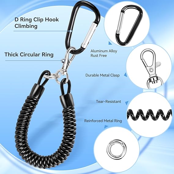 盗難防止伸縮式スプリングランヤード、紛失防止リストセーフティ - Phone Accessories And Electronics のレビューと価格
