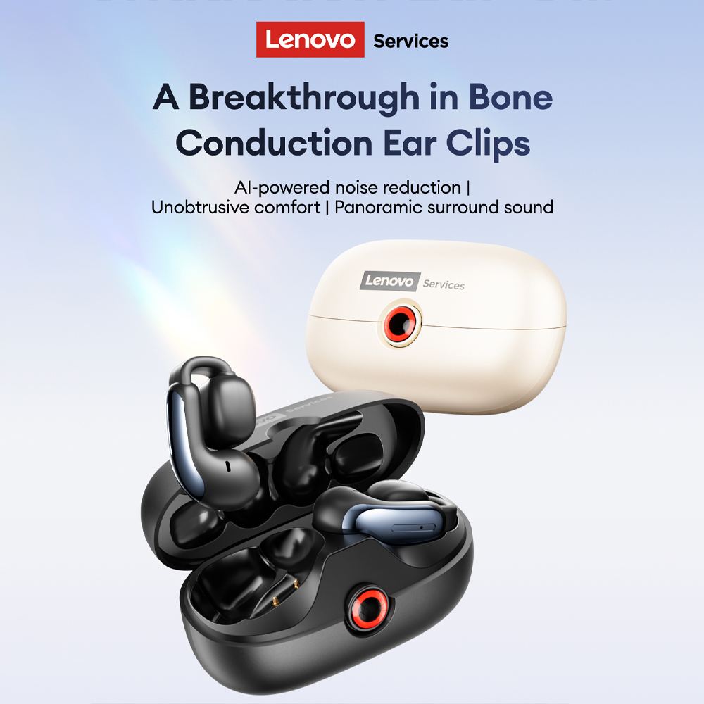 Lenovo LES-108 骨伝導 TWS イヤークリップ - Wireless Earbuds Case のレビューと価格