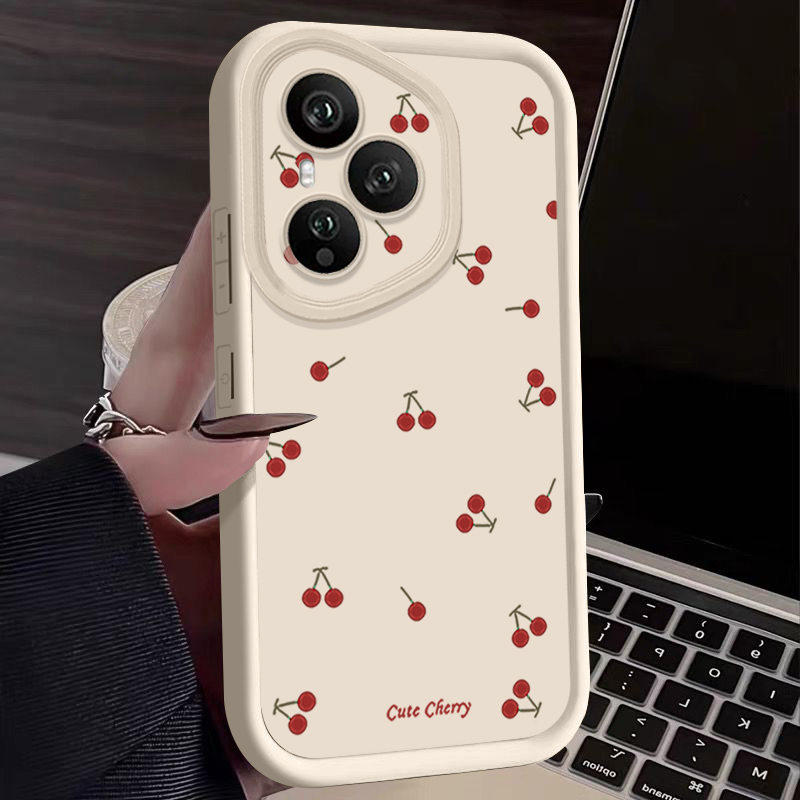 ミニレッドチェリープリントソフトTPUスマホケース Hono - Phone Accessories Red のレビューと価格