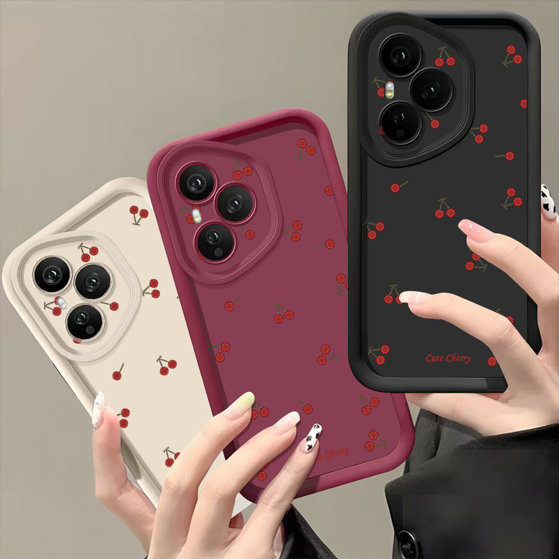 ミニレッドチェリープリントソフトTPUスマホケース Hono - Phone Accessories Red のレビューと価格