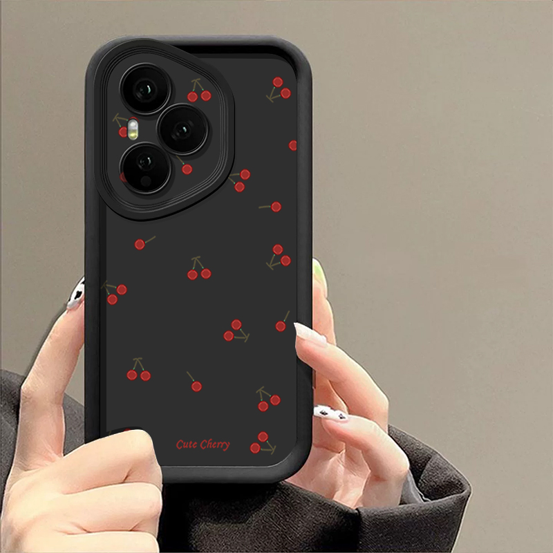 ミニレッドチェリープリントソフトTPUスマホケース Hono - Phone Accessories Red のレビューと価格