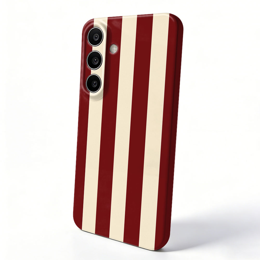 赤白ストライプ柄ケース Samsung A55 54 53  - Phone Accessories Red のレビューと価格