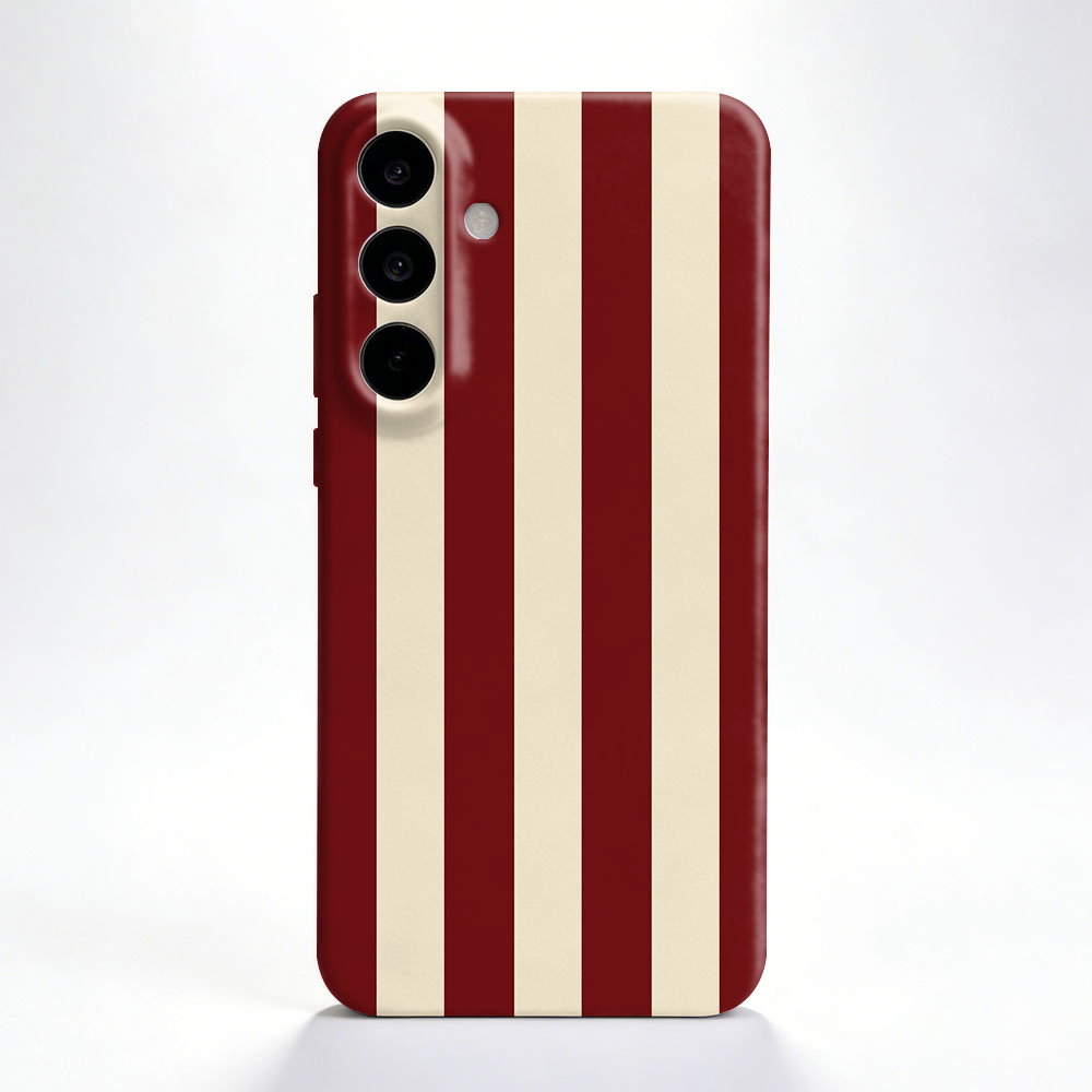 赤白ストライプ柄ケース Samsung A55 54 53  - Phone Accessories Red のレビューと価格