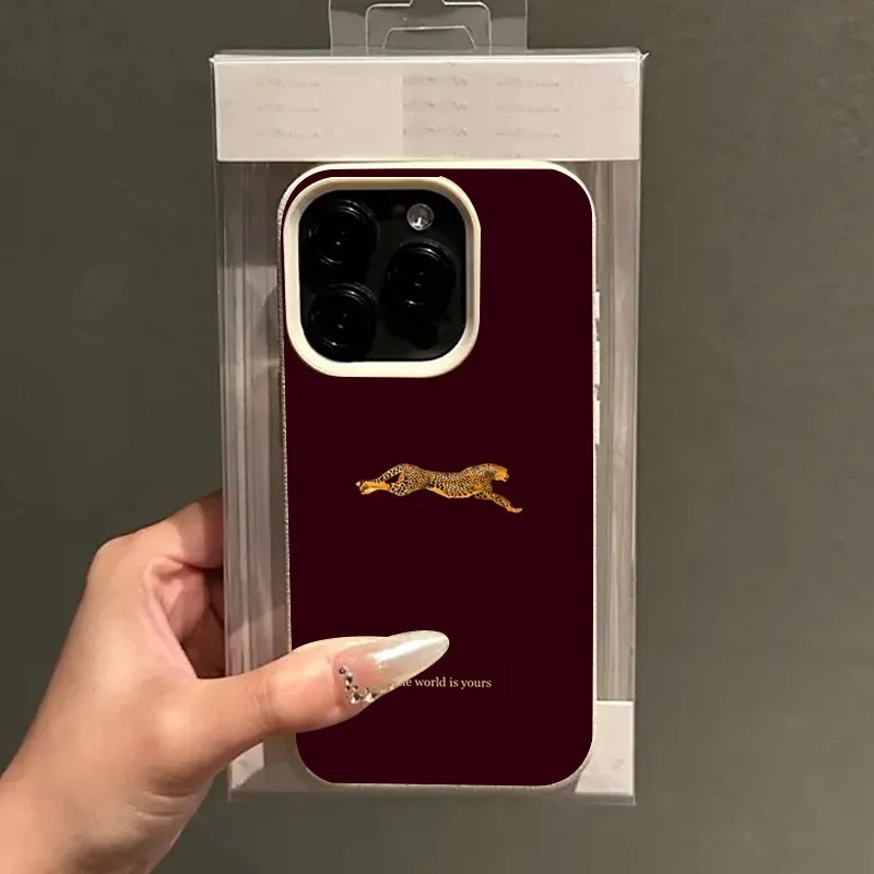 ファッションレオパード柄ワインレッドソフトフォンケース iP - Phone Accessories Red のレビューと価格