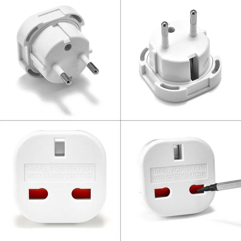 英国からEUユーロ電気トラベルアダプターEUプラグアダプター - Phone Accessories Uk のレビューと価格