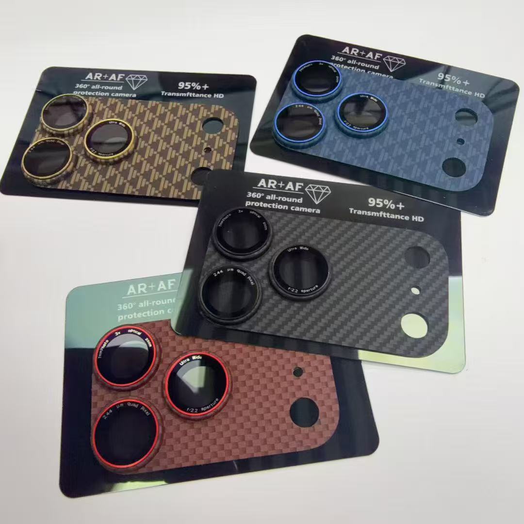 ケブラー炭素繊維製フルカメラレンズプロテクターガラスカバー  - Phone Accessories Box Set のレビューと価格