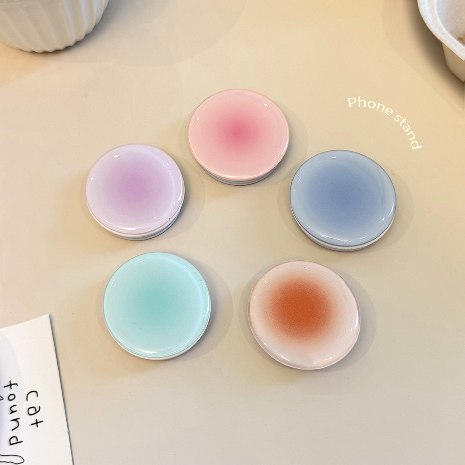 インスタ映え グラデーション スマホグリップホルダー 背面粘 - Phone Accessories And Electronics のレビューと価格