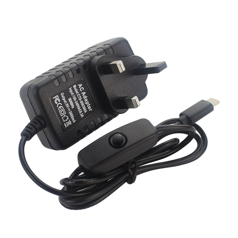 5V 3A電源供給装置、ON/OFFスイッチ付き、EU・US - Phone Accessories Uk のレビューと価格