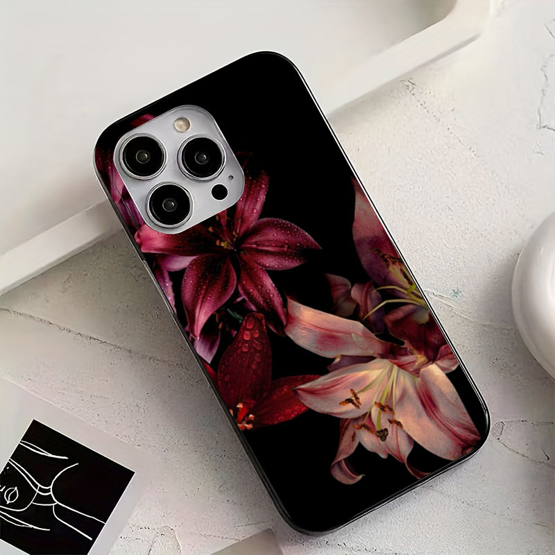 エレガントな赤いユリの花柄のiPhoneケース iPhone - Phone Accessories Red のレビューと価格