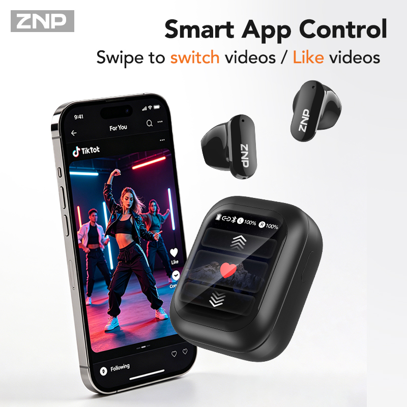 ZNP N04 TWS ワイヤレスイヤホン。タッチスクリーン - Wireless Earbuds Case のレビューと価格