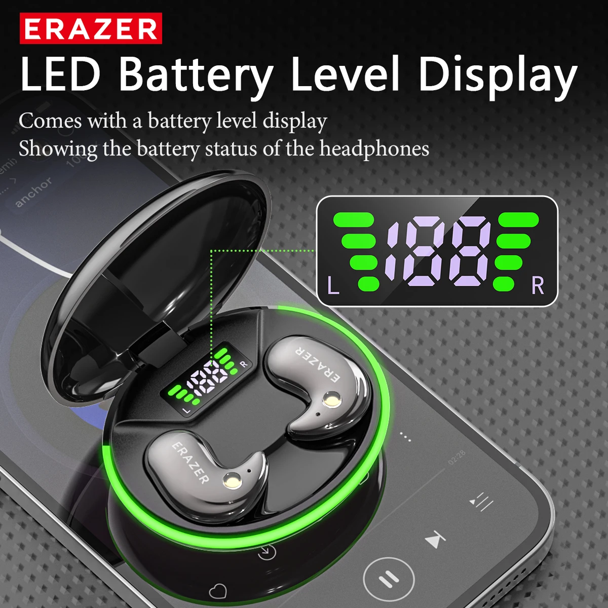 EARZER XF58 インイヤー型Bluetoothヘッド - Wireless Earbuds Case のレビューと価格