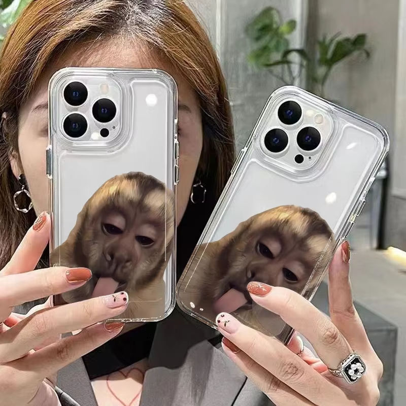 舌を突き出す猿のシリコン製スマホケース Redmi 13C  - Phone Accessories Red のレビューと価格