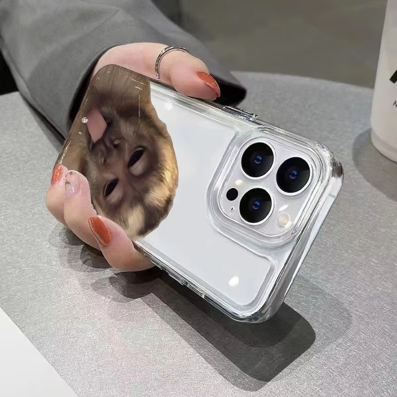 舌を突き出す猿のシリコン製スマホケース Redmi 13C  - Phone Accessories Red のレビューと価格