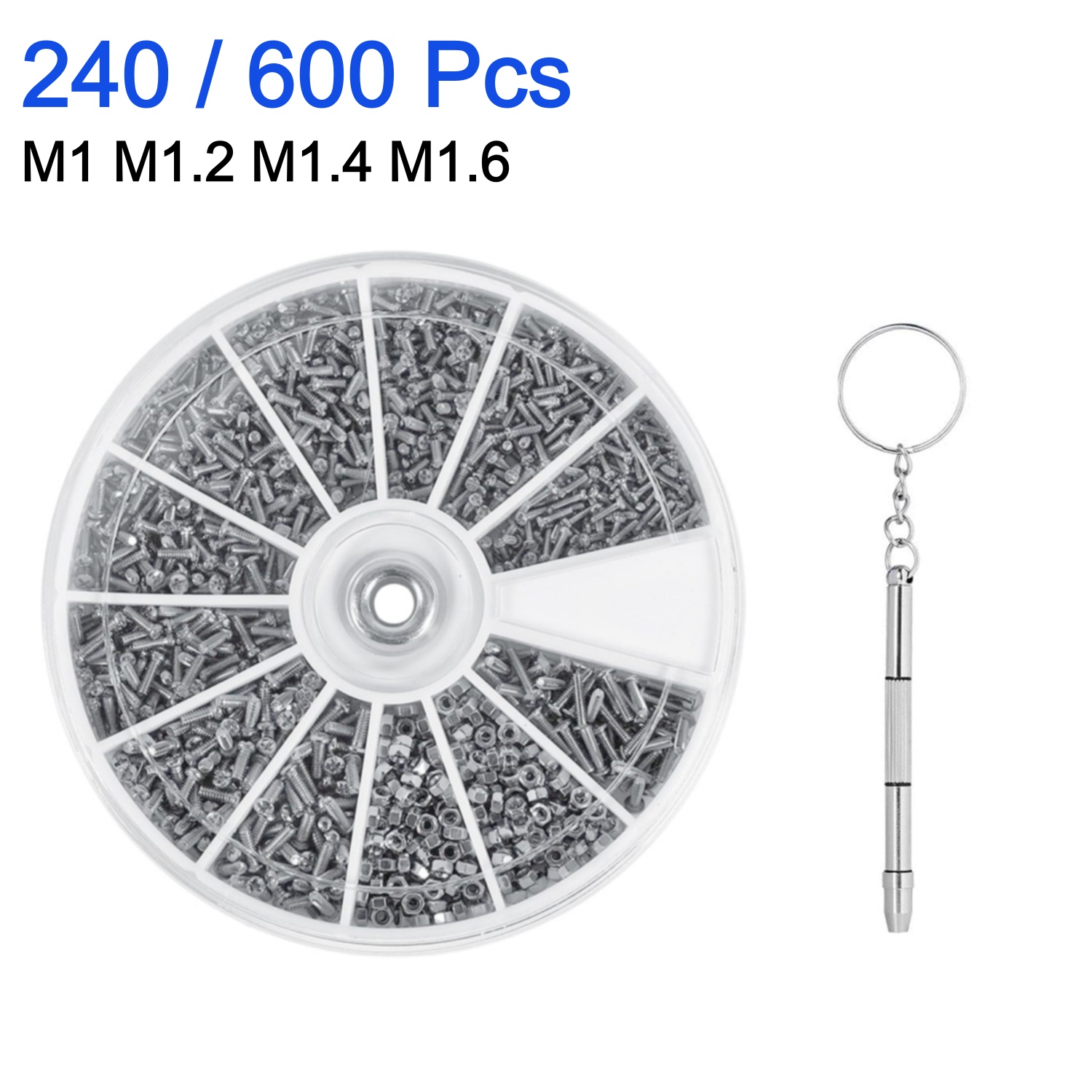 240/600個の小さなネジナットドライバーセット、眼鏡サン - Phone Accessories Repair のレビューと価格