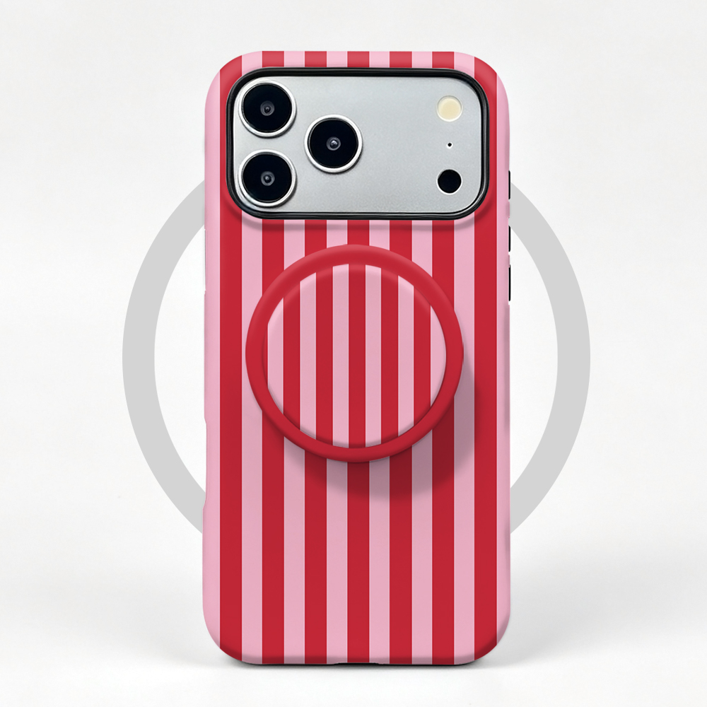 赤いストライプ柄のマグネット式ケース iPhone 17 1 - Phone Accessories Red のレビューと価格
