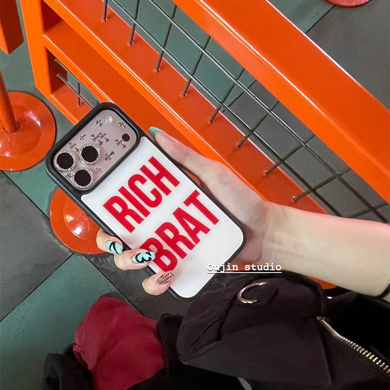 韓国風ファッションクールな赤文字スマホケース iPhone  - Phone Accessories Red のレビューと価格