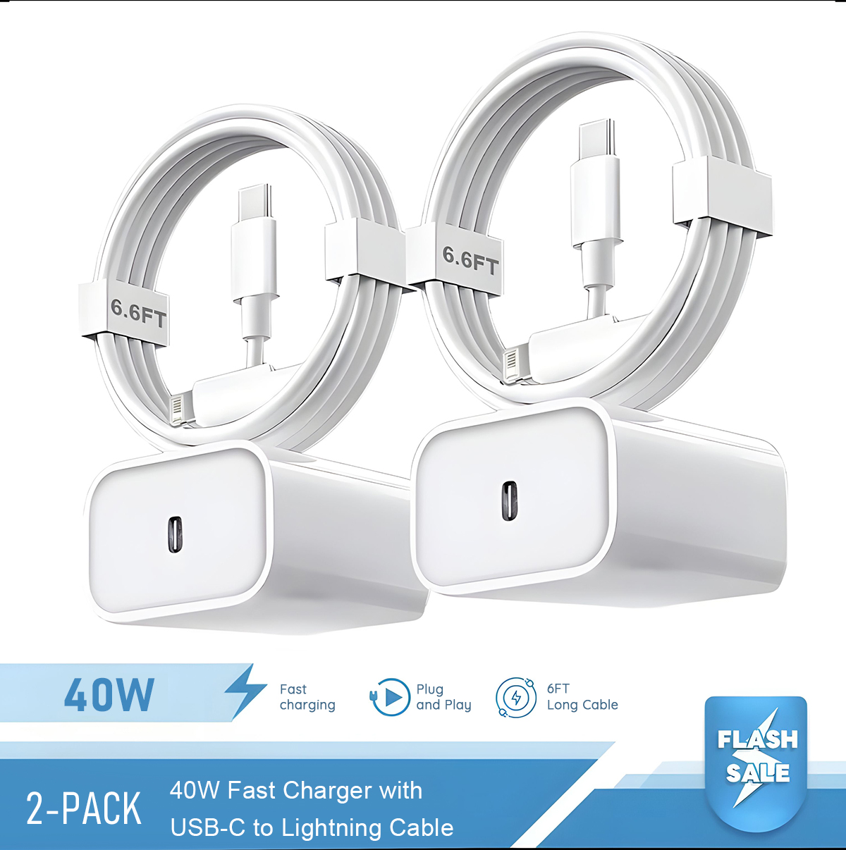 2-4セット 40W急速充電器 iPhone 14 13 1 - Phone Accessories Nothing のレビューと価格