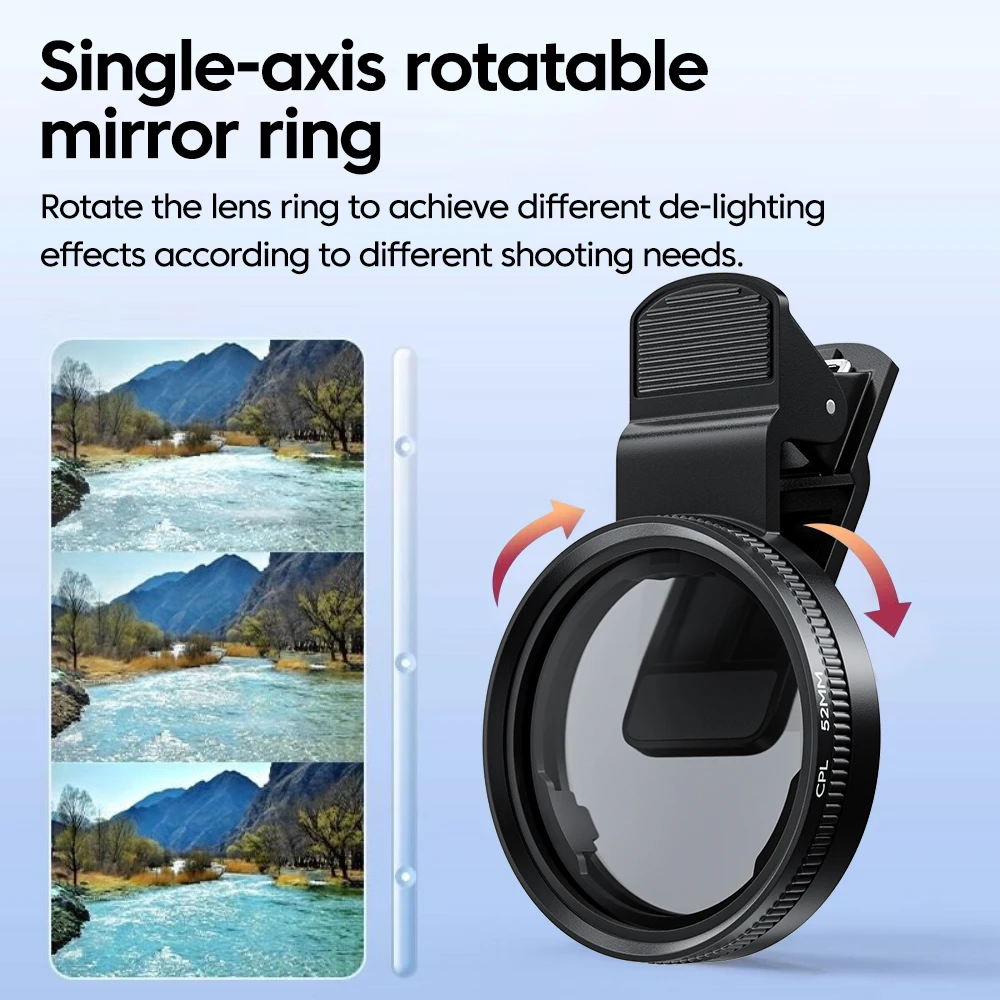 新しい52mm CPL携帯電話レンズフィルターレンズクリップ - Phone Accessories And Electronics のレビューと価格